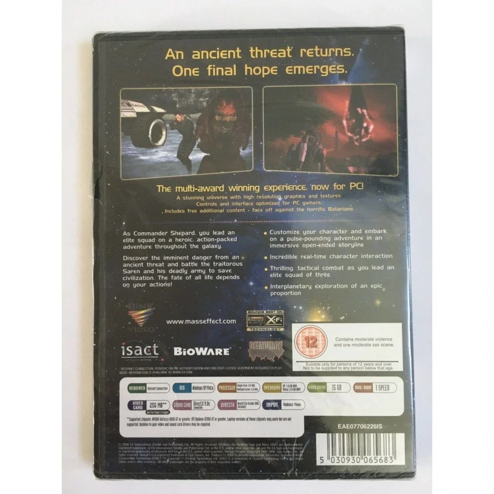 Mass Effect (PC, 2008) Brand New And Factory Sealed
